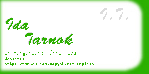 ida tarnok business card